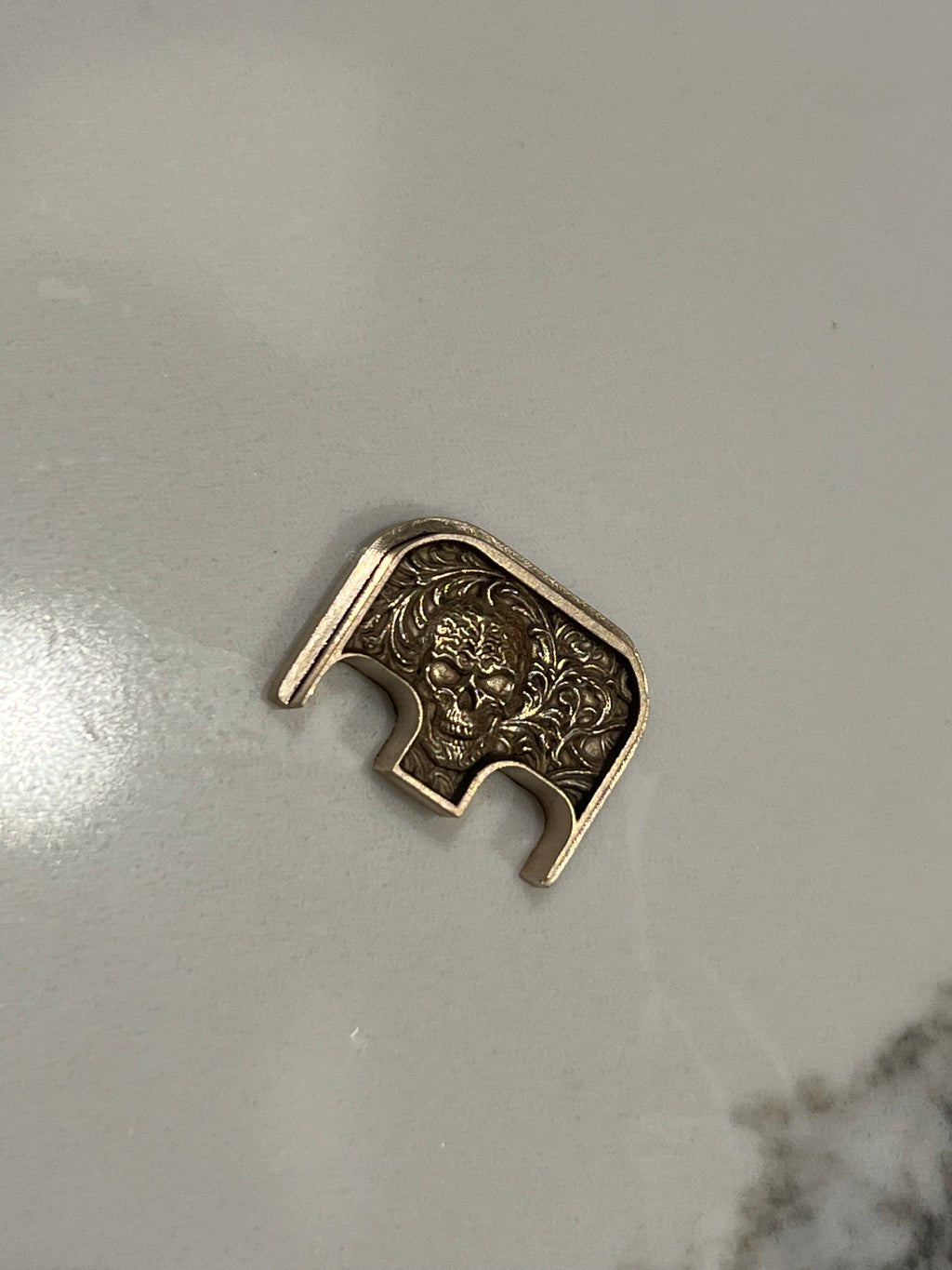Skull Scrollwork Brass Glock Backplate Gen 1-4