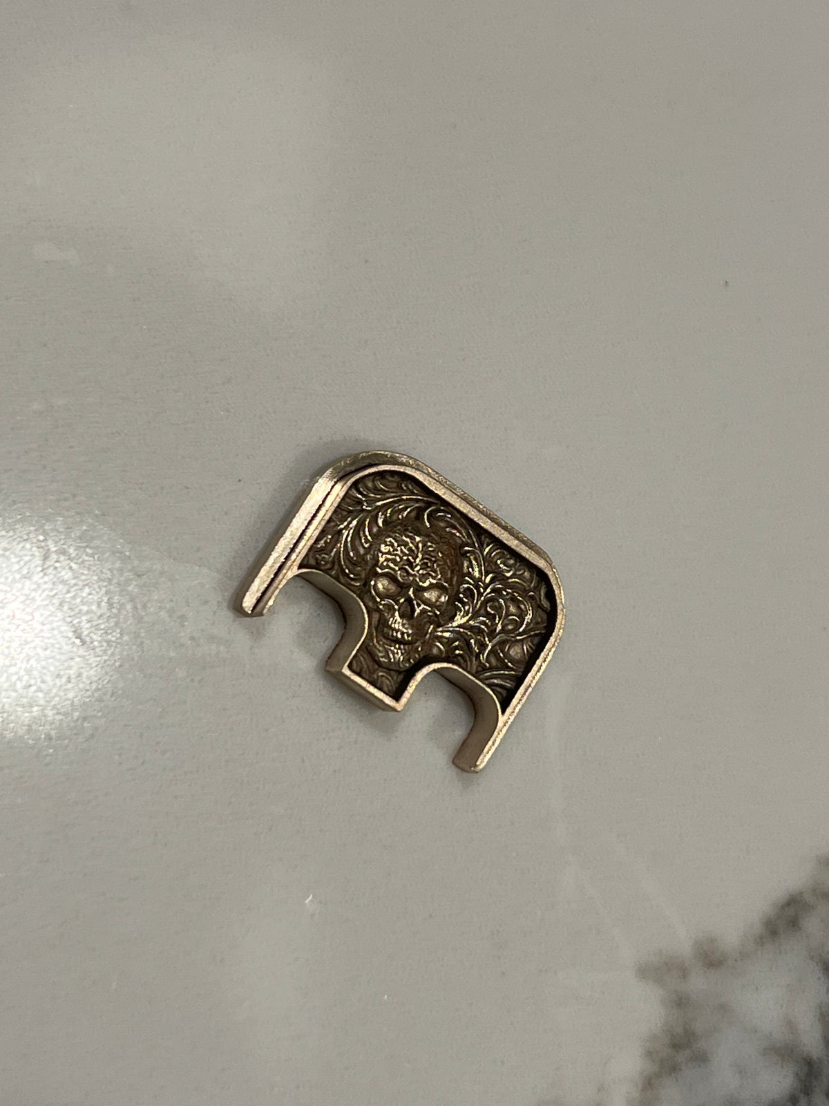 Skull Scrollwork Brass Glock Backplate Gen 1-4