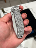 Flower Scrollwork Pocket Knife