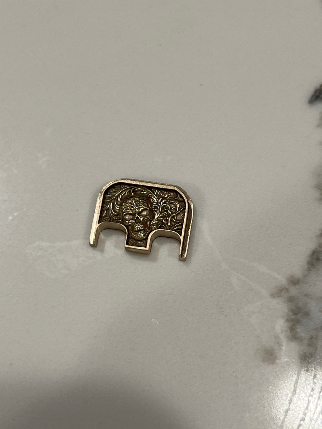 Skull Scrollwork Brass Glock Backplate Gen 1-4