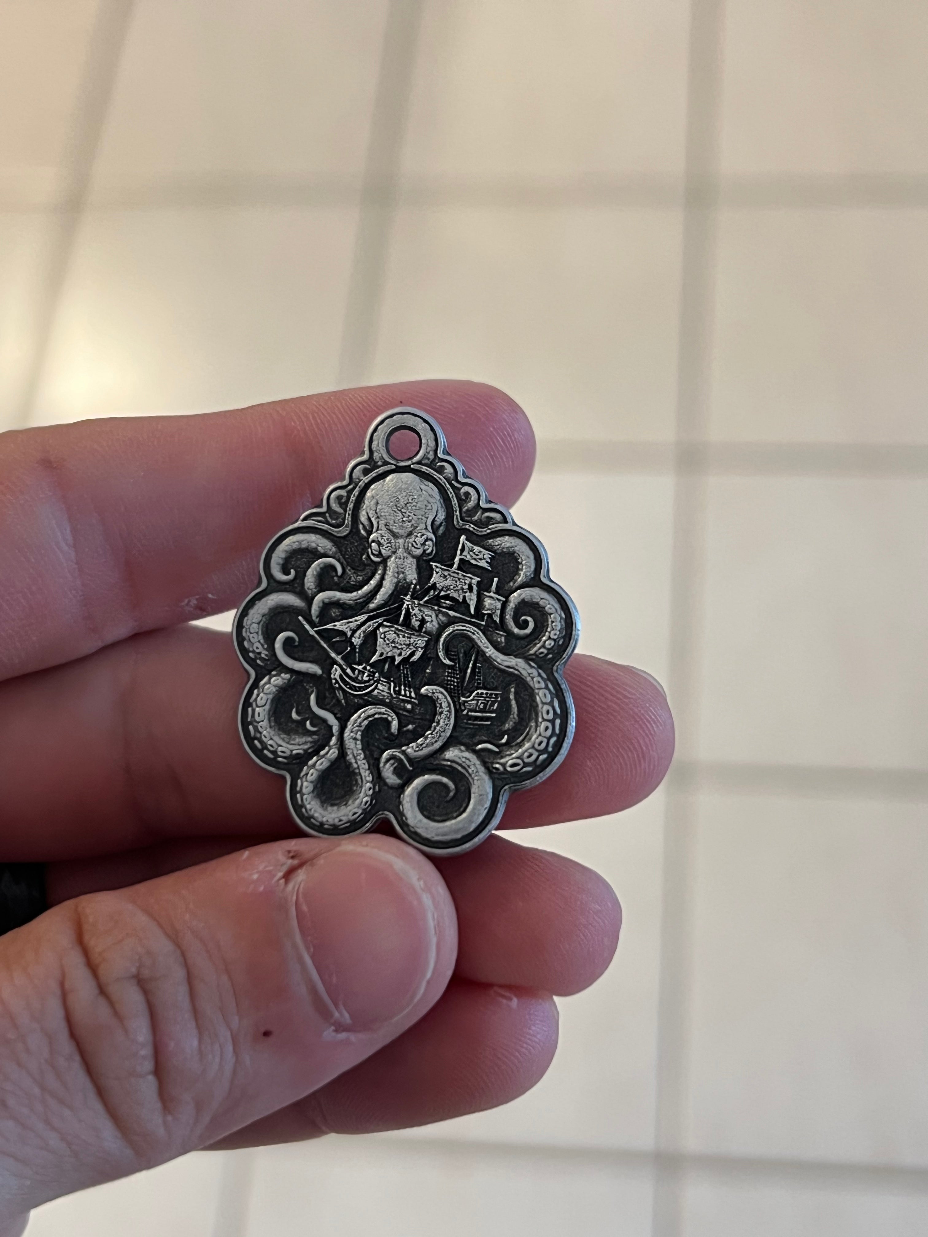 Octopus Vs Pirate Pendant