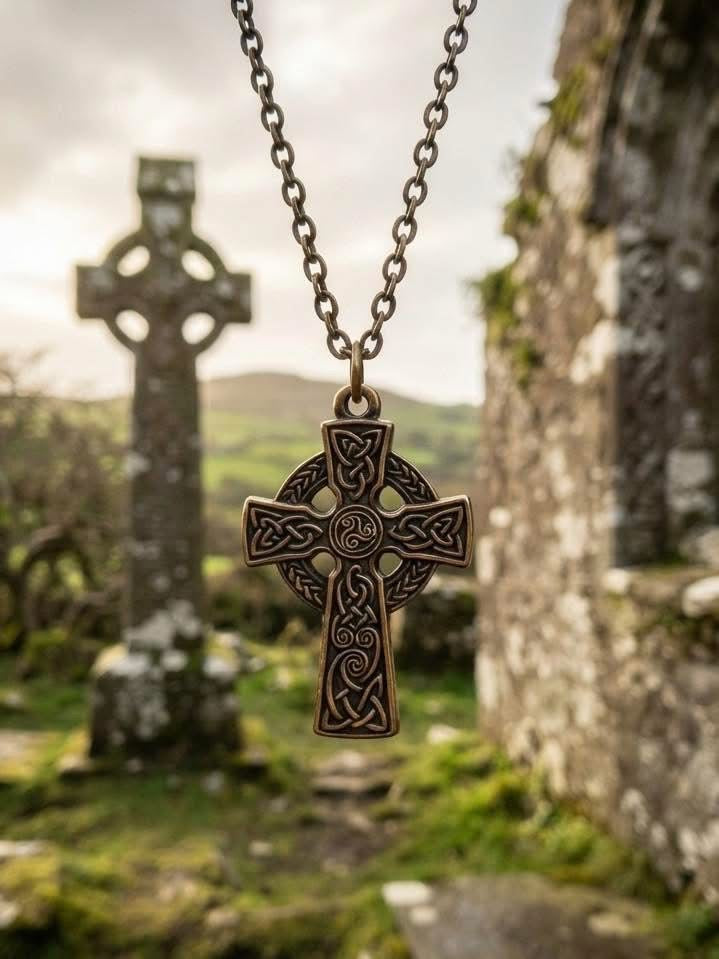 Beautiful Celtic Cross -- Solid Brass